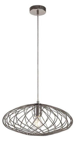 Eclipse 1 Light Eliptical Sphere Pendant In Polished Nickel