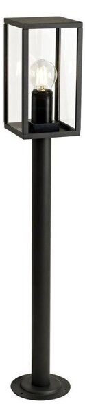Box 1 Light Exterior Tall Post Light In Graphite Black - Height: 780mm