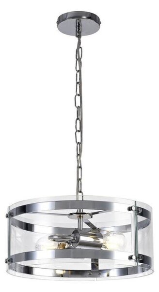 York 2 Light Ceiling Pendant In Polished Chrome