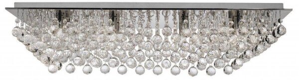 Searchlight 6728-8CC Hanna Chrome/Crystal Flush Ceiling Light