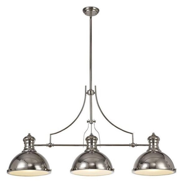 Albany 3 Light Ceiling Pendant In Polished Nickel