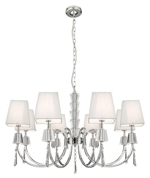 Searchlight 6888-8CC Portico Chrome 8 Light Ceiling Pendant Light