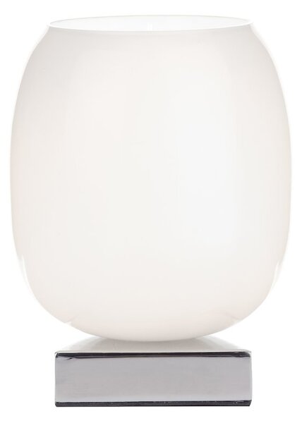 DIN412 Dino Touch Table Lamp With White Glass And Polished Chrome Finish