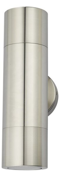Dar ORT3268 Ortega 2 Light Outdoor Up And Down Wall Light In Aluminium
