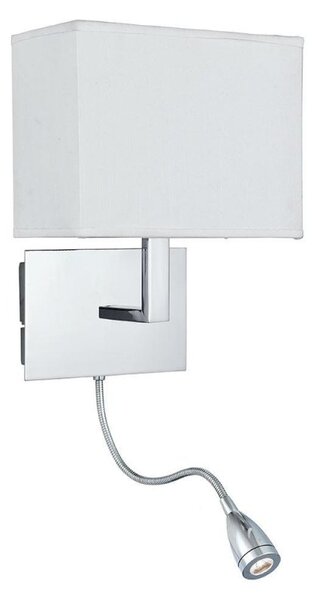 Searchlight 6519CC Chrome Switched Wall Light with Flexible LED Lamp