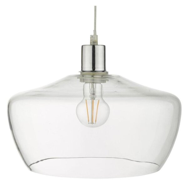 Dar FID6508 Fidella Easy Fit Ceiling Pendant In Clear Glass