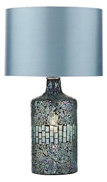 GUR4223 Guru Table Lamp With Blue Mosaic Finish And Blue Shade
