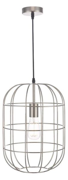 Dar EUD0146 Eudora 1 Light Ceiling Pendant In Satin Nickel