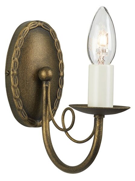 Elstead MN1 BLK/GLD Minster 1 Light Wall Light In Black/Gold - Fitting Only