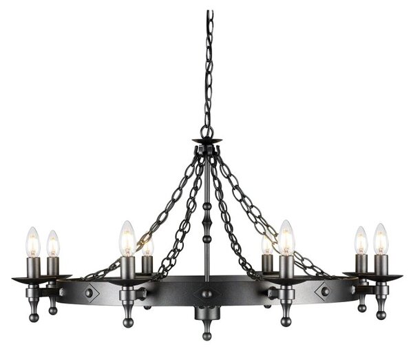 Elstead WR8-GRAPHITE Warwick 8 Light Ceiling Chandelier In Graphite