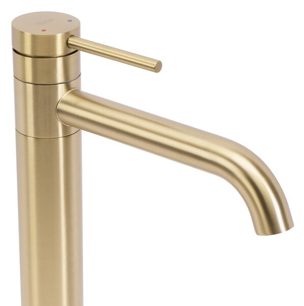 Bathroom faucet Rea LUNGIS Brush Gold Super High
