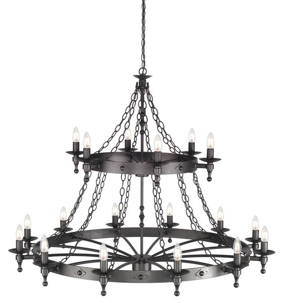Elstead WR18-GRAPHITE Warwick 18 Light Ceiling Chandelier In Graphite