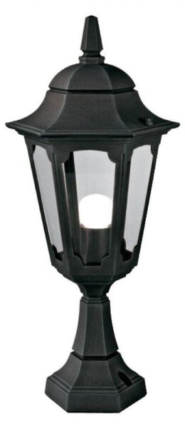 Elstead PR4 BLACK Parish 1 Light Exterior Pedestal Lantern In Black