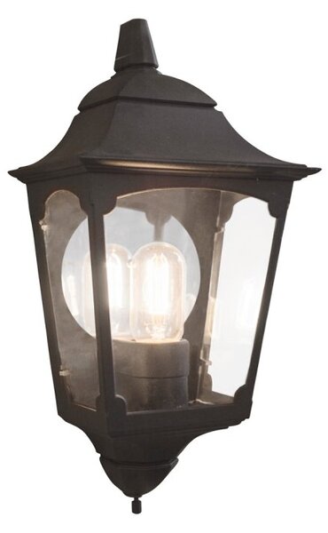 Elstead CP7/2 BLACK Chapel Exterior Half Light Wall Lantern In Black - H:410mm