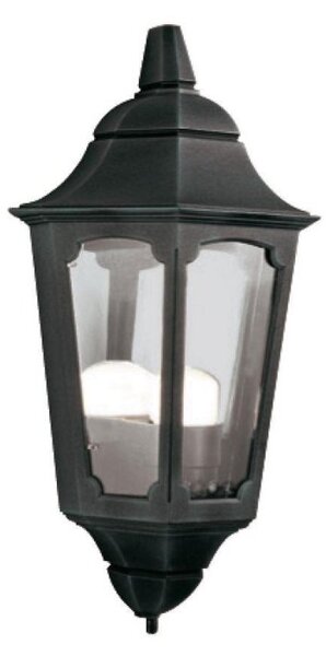 Elstead PR7 BLACK Parish 1 Light Exterior Half Lantern In Black - H: 420mm