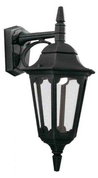 Elstead PR2 BLACK Parish 1 Light Exterior Down Wall Lantern In Black