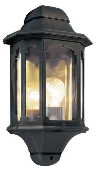Elstead CP7-BLACK Chapel Exterior Half Light Wall Lantern In Black - H:380mm