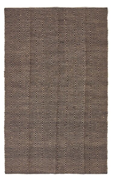 Homescapes Black Geometric Jute Rug 60 x 100 cm