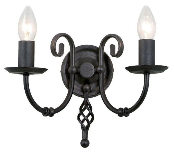Elstead ART2 BLACK Artisan 2 Light Wall Light In Black - Fitting Only