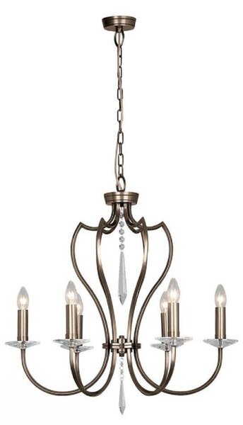 Elstead PM6 DB Pimlico 6 Light Multi Arm Ceiling Light In Dark Bronze - Fitting Only