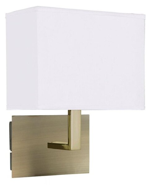 Searchlight 5519AB Antique Brass Wall Light With Shade