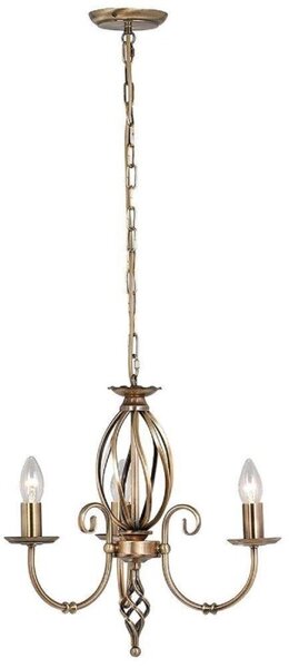 Elstead ART3 AGD BRASS Artisan 3 Light Chandelier In Aged Brass - Fitting Only