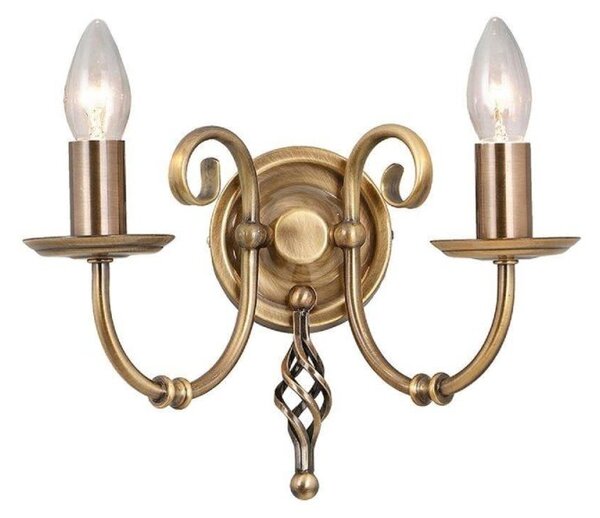 Elstead ART2 AGD BRASS Artisan 2 Light Wall Light In Aged Brass