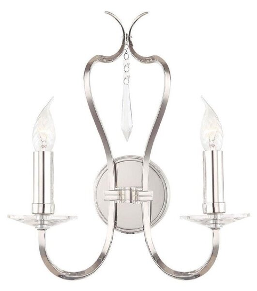 Elstead PM2 PN Pimlico 2 Light Wall Light In Polished Nickel - Fitting Only