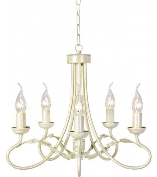 Elstead OV5 IVORY/GOLD Olivia 5 Light Chandelier Light In Ivory/Gold - Fitting Only