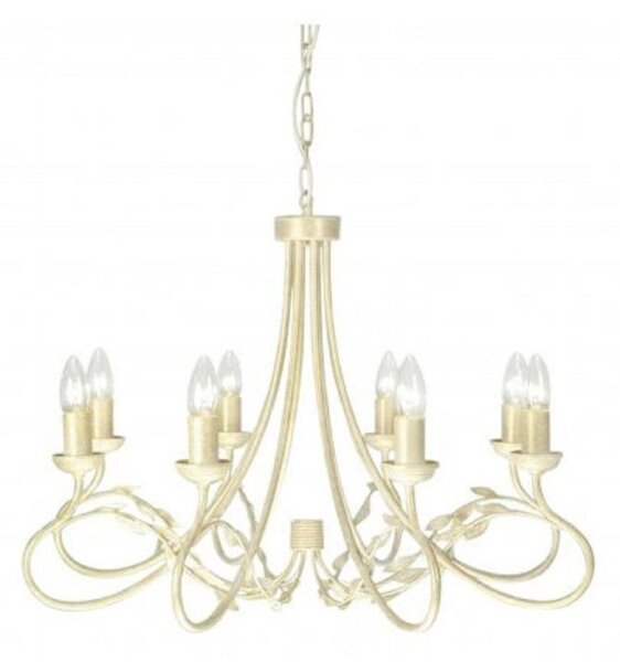 Elstead OV8 IVORY/GOLD Olivia 8 Light Chandelier Light In Ivory/Gold - Fitting Only