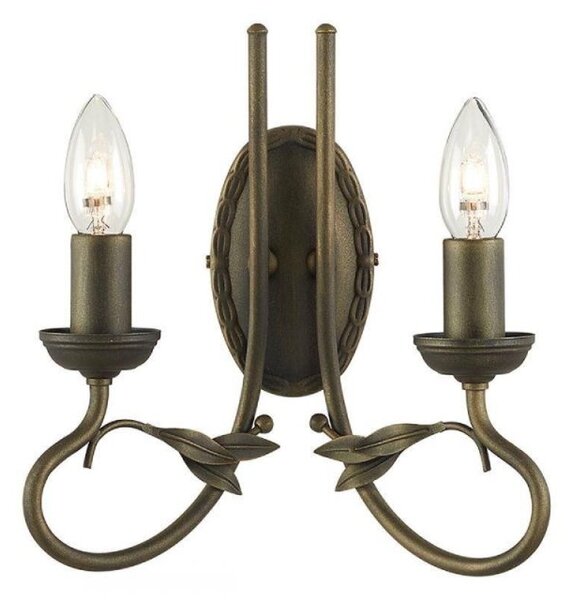 Elstead OV2 BLK/GOLD Olivia 2 Light Wall Light In Black/Gold - Fitting Only