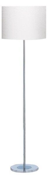 Searchlight 7550CC Chrome Floor Lamp With White Round Shade