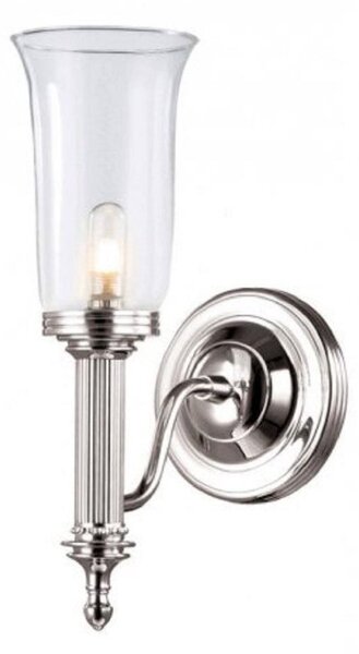 Elstead BATH/CARROLL2 PC Carroll 1 Light Bathroom Wall Light In Polished Chrome