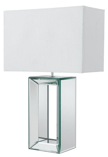 Searchlight REFLECTIONS 1610 Large Mirror Table Lamp With White Shade