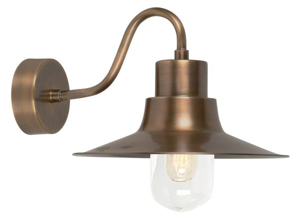Elstead SHELDON-BR Sheldon 1 Light Wall Light In Aged Brass