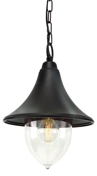 Norlys F8-BLACK Firenze 1 Light Outdoor Chain Lantern Light In Black