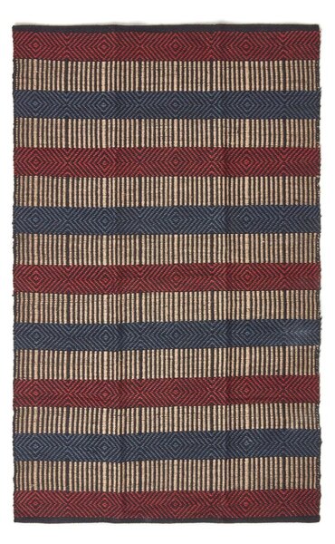 Homescapes Multicolour Striped Jute Rug, 60 x 100 cm