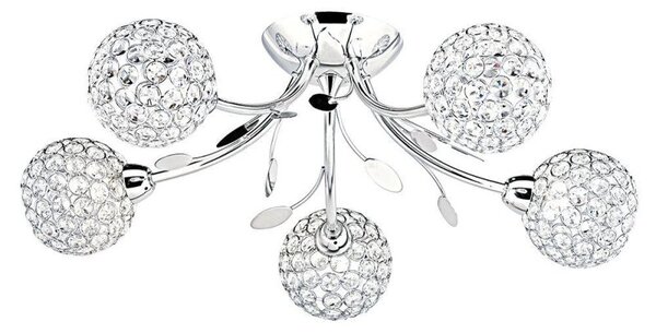 Searchlight 6575-5CC Bellis II Chrome 5 Light Semi Flush Ceiling Light