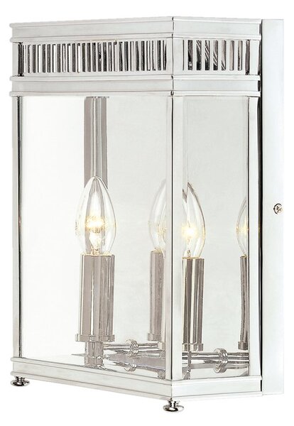 Elstead HL7-M-PC Holborn Medium 2 Light Outdoor Wall Lantern In Polished Chrome