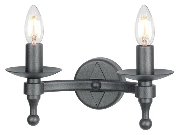Elstead WR2-GRAPHITE Warwick 2 Light Wall Light In Graphite