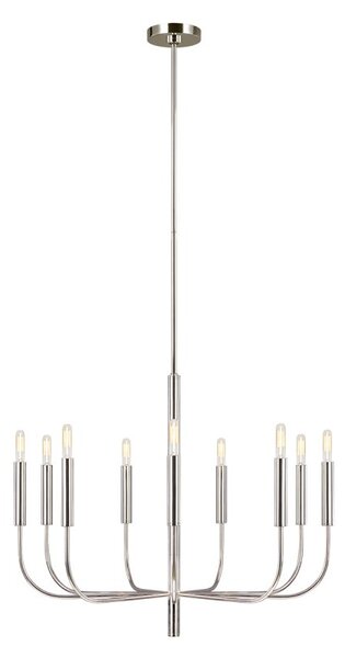 FE-BRIANNA9-PN Brianna 9 Light Chandelier In Polished Nickel - Fitting Only