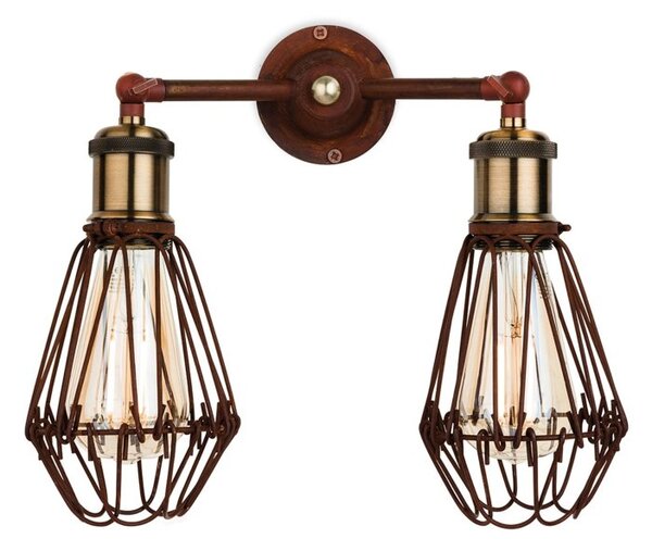 Firstlight 3713RB Arcade 2 Light Wall Light In Rustic Brown