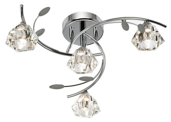 Searchlight 2634-4CC Sierra 4 Light Semi Flush Ceiling Light In Chrome