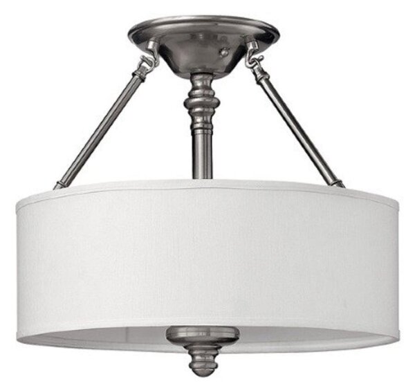 HK/SUSSEX/SF Sussex 3 LIght Brushed Nickel Semi Flush Ceiling Light