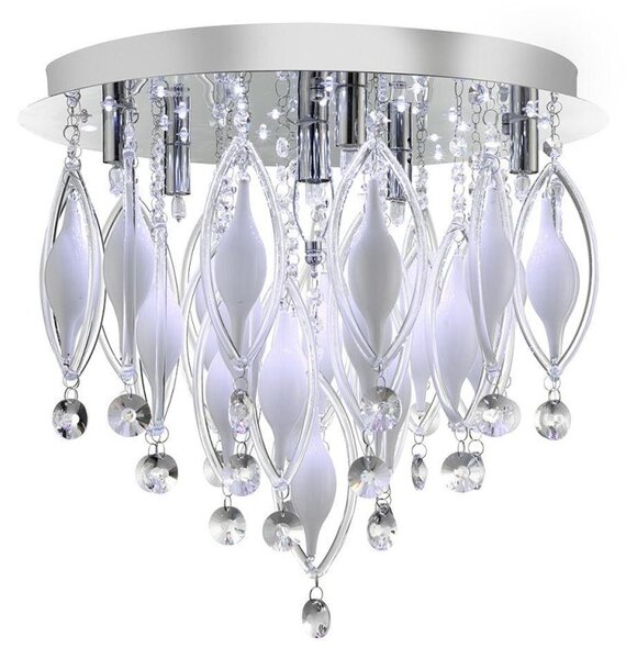 Searchlight 2456-6CC Spindle Led/Halogen Remote Control Flush Ceiling Light