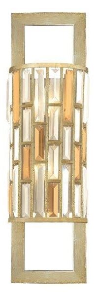 HK/GEMMA2/B SL Gemma 2 Light Silver Leaf Tall Wall Light