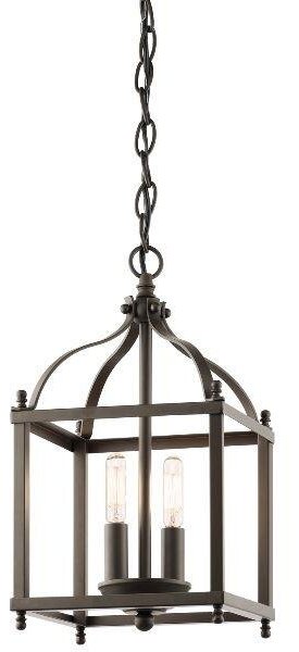 KL/LARKIN/P/S OZ Larkin 2 Light Olde Bronze Ceiling Lantern Pendant