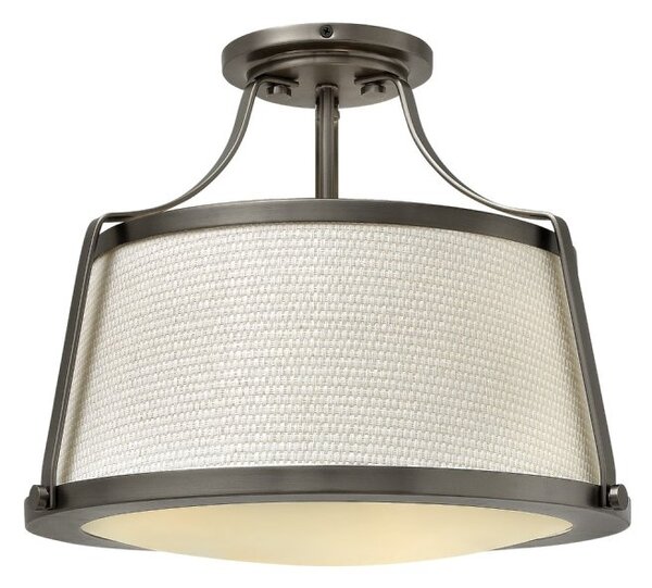 HK-CHARLOTTE-SF-AN Charlotte 3 Light Antique Nickel Semi Flush Light