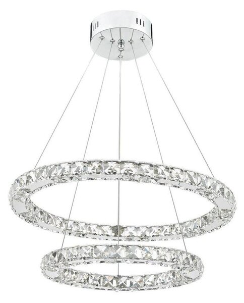Dar ROM2550 Roma LED Pendant Ceiling Light In Polished Chrome