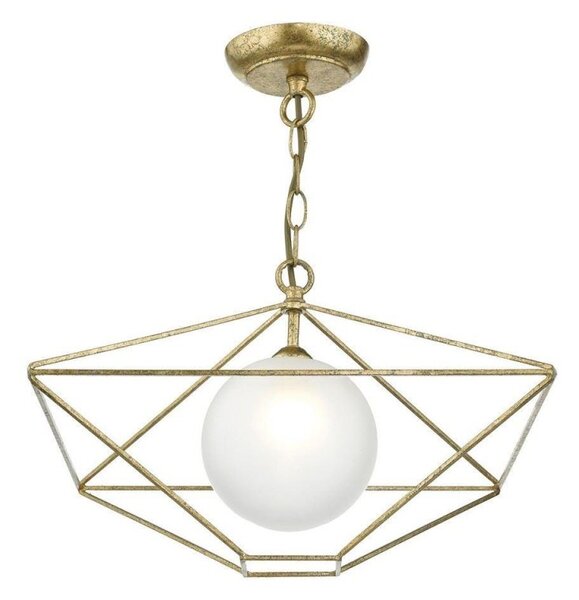 Dar ORS0135 Orsini Pendant Ceiling Light In Old Gold